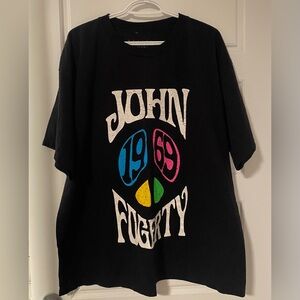 John Fogerty Black Graphic Tee XXL Woodstock Hippie Rock 🎸